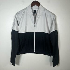 Adidas Women's Black and‎ White Bomber Shell Jacket